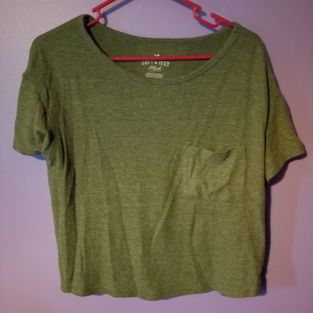 American eagle off the shoulder tee